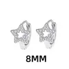 Pendientes Brillantes de Estrella de Cinco Puntas con Circonita, Pendientes Personalizados de Moda con Forma de Estrella, Pendientes Huecos de Estrella Estilo Europeo y Americano Transfronterizos, Modelos Más Vendidos