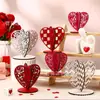 Decoración de Mesa para el Día de San Valentín Transfronteriza Adornos de Madera con Forma de Corazón para el Hogar de Campo Decoración para Confesiones Adornos en Forma de Corazón