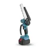 Motosierra Eléctrica para Uso Doméstico, Sierra Eléctrica Recargable de Batería de Litio Pequeña de Mano, Motosierra de Una Mano para Cortar Leña, Herramienta para Cortar Árboles y Madera en Exteriores