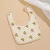 Babador de crepe toalha de baba para bebê seis camadas de gaze de algodão macio espessado à prova de manchas para bebê recém-nascido babador giratório personalizado