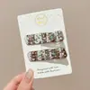 Pinza para el pelo con estampado de leopardo y flores, accesorio para el pelo elegante y exquisito, pinza dulce para flequillo, pinza para el pelo para mechones sueltos, adorno para el pelo elegante y exquisito