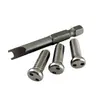 Tornillo autorroscante antirrobo ferretería exterior liberación desmontaje tornillo autorroscante ojo de serpiente de dos puntos IA4#-24T * 12.7
