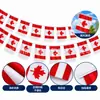 Bandeira Canadense de Acenar 14x21cm Bandeira do Canadá Bandeira de Poliéster com Haste Decoração Dia Nacional