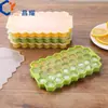 Forma de Gelo Colmeia DIY com 37 Cubos Molde para Picolé de Silicone com Tampa Forma de Gelo Caixa de Gelo Colmeia Picolé