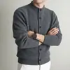 Cárdigan de punto con cuello alto y botones para hombre 2026 Otoño/Invierno Nuevo Casual Engrosado Cálido Abrigo Suéter Hombre