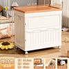 Caja de Almacenamiento con Ruedas para Ropa y Colchas, Caja de Almacenamiento Plegable con Tapa Abatible, Caja de Almacenamiento para Juguetes y Artículos Varios de Dormitorio, Mesita de Noche
