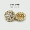 Botões de Strass, Botões Florais de Alta Qualidade Incrustados com Diamantes, Botões Versáteis para Suéteres, Botões Decorativos para Ternos, Botões de Metal com Costura Manual para Casacos