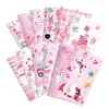 Js066 Bloco de Notas de Bolso Rosa de Natal Feriado Linha Horizontal Linha de Carro Livro Decoração de Árvore de Natal Caderno de Estudante