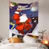 Navidad 2022 Nuevo Tapiz Atmósfera Decorativo Tela de Pared Guardería Papá Noel Tela Colgante Tela de Fondo