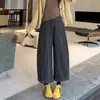 Pantalones de pana retro de nueve puntos con sentido del diseño para mujer 2026 Otoño/Invierno Nuevos Pantalones casuales de pierna ancha 100% algodón Pantalones cortos para mujer