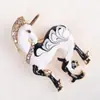 Joyería Europea y Americana Broche de Caballo Blanco Versátil Unicornio Moda Personalizada Pines para Chaqueta de Traje Accesorios de Ramillete para Hombres y Mujeres
