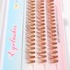 20D castanho claro quente derreter cabelo (Corte radicular) auto enxerto de cílios de cluster único enxerto natural suave lifelike atacado
