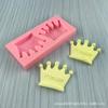 Molde de Silicone para Chocolate Fondant Formato de Coroa Princesa Coroa Decoração de Bolo de Aniversário Molde de Cola Celebridade da Internet