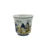 "Qianli Jiangshan" Taza de Té de Porcelana Estilo Antiguo 50ml Porcelana Blanca Taza de Té Paisaje Kung Fu Chino Taza Pequeña Venta al por Mayor