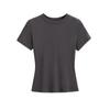 Estilo Europeu e Americano Novo Verão Sexy Retrô Elástico Justo Camiseta de Manga Curta Feminina Canelada Sexy para Usar por Baixo Emagrecimento Look Top