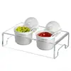 Estante de Acrílico para Condimentos de Venta Caliente Transfronterizo, Estante Exhibidor de Condimentos para Mesa de Buffet, Estante de Almacenamiento para Encimera de Cocina, Almacenamiento para Restaurante