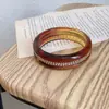Pulsera Geométrica de Acrílico de Resina Brazalete Estilo Vintage Retro para Mujer Nicho Sentido de Diseño Único Joyería para la Mano
