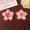 Estilo Nacional Retro Bordado Floral Flor de Cinco Pétalos DIY Cosido a Mano Flor Degradada Accesorio para el Cabello Parche para Ropa Material de Parche
