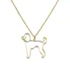 Colar com Pingente de Dachshund Pequeno Fofo e Requintado, Corrente para Clavícula de Aço Titânio Cachorro da Sorte, Joia Versátil com Design de Nicho