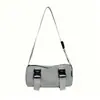 Bolso Cruzado para Mujer, Estilo Casual de Ropa de Trabajo Japonesa, Bolso de Hombro Sencillo de Color Sólido, Bolso Cruzado Pequeño Versátil a la Moda, Bolso Pequeño de Moda para Hombre