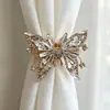Mariposa de diamante de color europea y americana Corbata de cortina de lujo ligero francesa elegante versátil sensación de alta calidad Decoración de hebilla de cortina Venta al por mayor