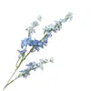 Delphinium artificial de 3 puntas para arreglo de escena en salón de bodas, materiales florales de línea de alto contraste, flores artificiales para paisajismo decorativo y decoración suave