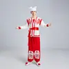 Nuevo Traje de Tambor de Cintura Ansai Estilo Étnico Tradicional del Norte de Shaanxi Traje Yangko para Adultos Hombres y Mujeres Po Canción Popular Tambor Traje de Tambor