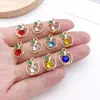 Bestseller transfronterizo DIY fruta esmalte aleación aleación de zinc rhinestone hueco manzana colgante pulsera pendientes collar accesorios de joyería