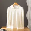 Baicai Rong Colección Otoño/Invierno 2026: Suéter de Punto 100% Cachemira para Hombre con Cuello de Gaviota, Mangas Largas y Corte Relajado
