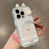 Estojo de Celular Duas Cores em Contraste Design de Orelhas de Gato e Cachorro Adequado para Oppo Find X9 Pro/Reno 16, Simples Find X8