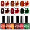 Set de esmalte de uñas en gel de resina de 6 colores Ámbar Caramelo Ámbar Carey Transparente Gel de Fototerapia Comercio Exterior En Stock