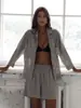 Conjunto de Camisa y Shorts Transfronterizo, Estilo Europeo y Americano, Nuevo Modelo Verano 2026, Traje Casual Holgado con Cuello de Solapa y Mangas Tres Cuartos, Conjunto de Shorts