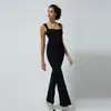 Mono de yoga acanalado nuevo con almohadillas en el pecho, ropa deportiva sin costuras para fitness y entrenamiento de Pilates de alta intensidad