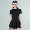 Maiô Feminino, Peça Única Esportivo, Estilo Simples para Meninas um Pouco Cheinhas, Conservador, Cobre a Barriga, Faz Você Parecer Mais Magra, Adequado para Fontes Termais