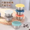 Caja de Condimentos Portátil para Camping de Acero Inoxidable 304 Plato Pequeño con Tapa en Forma de Oso de Dibujos Animados para Salsa para Dipear Taza para Salsa de Ensalada