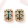 Taladro Garra Nido de Pájaro Transfronterizo Largo Cuadrado Octagonal Diamante DIY Accesorios de Joyería Vintage Hueco Diamante Aleación Hebilla Taladro Accesorios