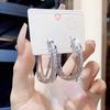 Aretes de Aro 2023 Nueva Moda Lujo Ligero Diseño Nicho Sentido Rostro Cuadrado Aretes Adecuados para Mujeres