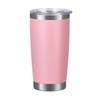 Taza de vacío para coche de doble capa de 20 oz transfronteriza, taza para coche de plástico rociado, taza para cerveza y helado, acero inoxidable 304, fábrica de comercio exterior