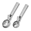 Cuchara para Helado de Acero Inoxidable Creativa de Doble Propósito Cuchara de Bola Para Helado Fruta Bol Cavar
