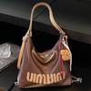 Bolso Cruzado de Hombro Retro Casual Nuevo para Mujer Bolso Simple con Letra Bolso Tote Cruzado para Viajes Diarios Mochila Multifuncional para Estudiantes