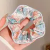 Scrunchie de Alta Qualidade Estilo Coreano para Mulheres, Elástico de Cabelo com Laço de Tecido da Moda, Acessório de Cabelo Corda para Coque Doce e Fofo