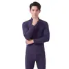 Conjunto ligero de ropa interior térmica para hombre, ropa de cachemir que realza la piel, estilo otoño e invierno, tops y pantalones térmicos de terciopelo alemán cepillado, ropa de capa base para hombre