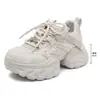 Zapatos tipo dad de nuevo estilo, casuales de 6 cm para mujer, nuevo modelo 2026, con suela gruesa, malla transpirable, para mujeres menudas, cómodos zapatos de otoño para mujer