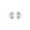 Clip de Oreja Brillante de Zirconia Estrella Sin Perforación para Mujer, Cuff de Oreja Único y Hermoso de Alta Gama, Pendientes de Moda y Elegantes