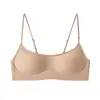 Base Líquida Invisible Sin Costuras de Sensación Nude para Mujer, Estilo Delgado de Verano, Soporte Suave, Anticaída, Sujetador con Brillo Sutil