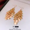 Pendientes Europeos y Americanos de Lentejuelas Multicapa con un Toque de Lujo Ligero y de Alta Gama, Diseño Vintage de Gancho para la Oreja, Pendientes Únicos y de Nicho al por Mayor