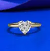 Mu Jing joyería nuevo anillo de plata S925 7*7mm forma de corazón diamante blanco temperamento anillo de bodas moda diaria para mujer Joker