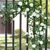 Enredadera de Rosas Simulada de Alta Gama, Enredadera Artificial de Flores Estilo Jardín, Arco de Pared, Envoltura para Tuberías Colgantes, Enredadera Decorativa para Cubrir y Decorar