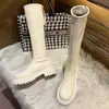 Botas altas hasta la rodilla para mujer, zapatos para mujer petite, botas de jinete negras retro estilo Martin de caña alta y suela gruesa, botas largas adelgazantes