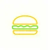 Luz de Neón LED Hamburguesa de Amazon Decoración de Pared Personalizada para Cafetería Luz Ambiental Restaurante Papas Fritas Hot Dog Luz LED